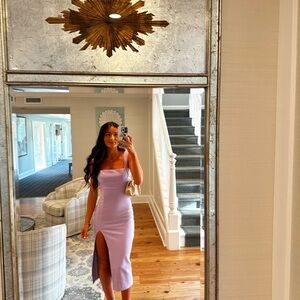 Elegant Lavender Midi Dress